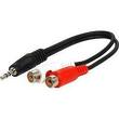 3.5mm Stereo To Dual RCA Audio Jack Adapter Cable 6 inches