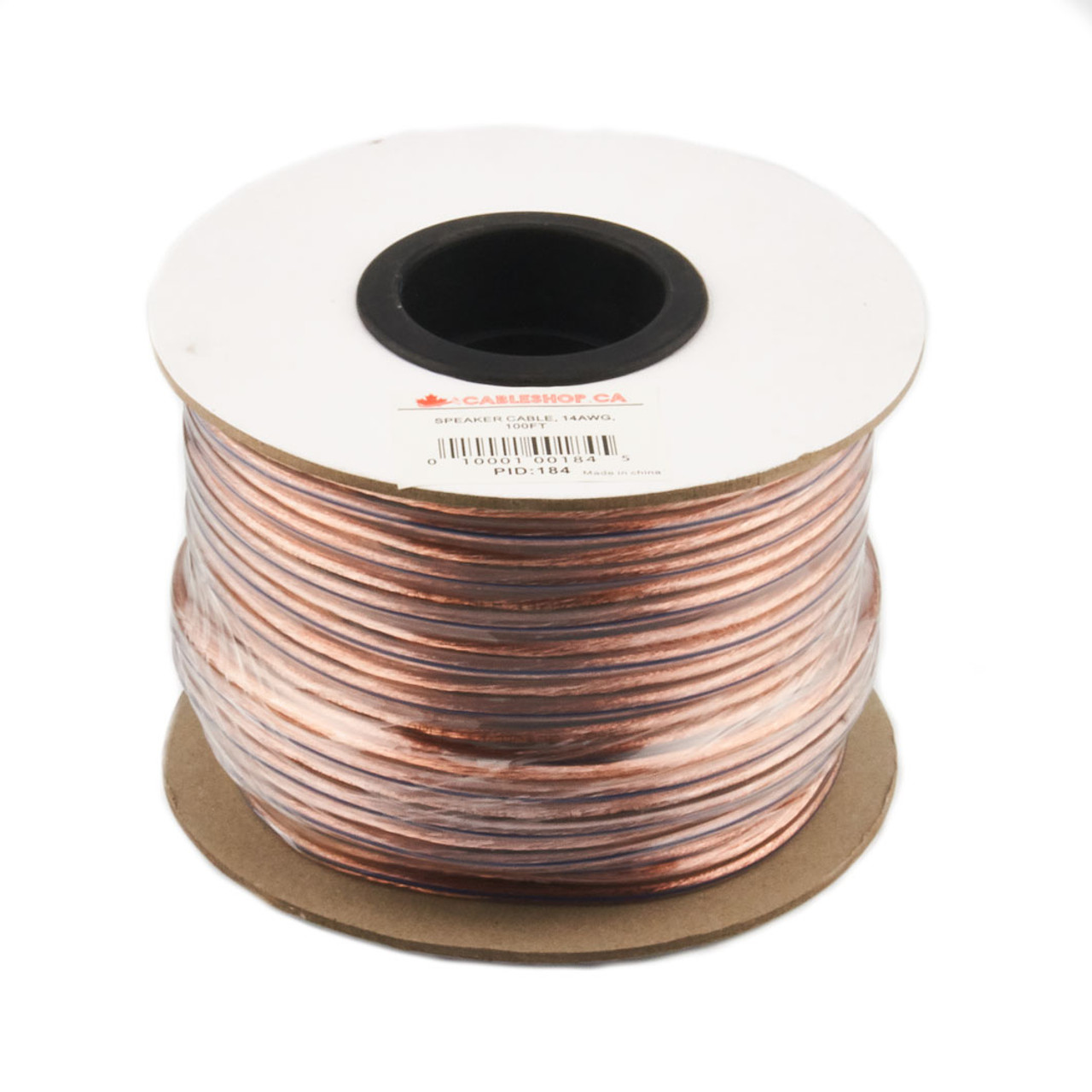 Speaker Wire Enhanced Loud Oxygen-Free Copper Cable 14AWG 100ft - Click Image to Close
