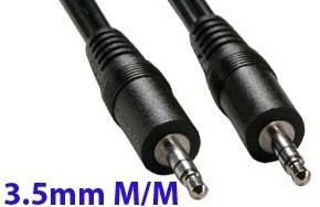 3.5mm stereo plug/plug M/M Cable 25FT
