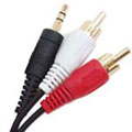 3.5mm Stereo To Dual RCA Audio Plug Cable 33ft