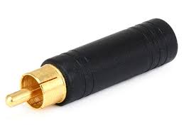 New Gold Plated Full Molded 1/4" 6.35mm (F) to RCA (M) Adapter