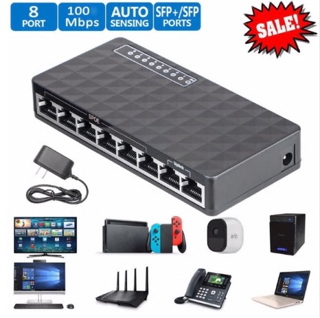 8 Port Ethernet Switch 10/100Mbps - Click Image to Close
