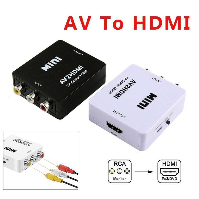 RCA to HDMI Composite AV CVBS Video Upscale HD Converter Adapter