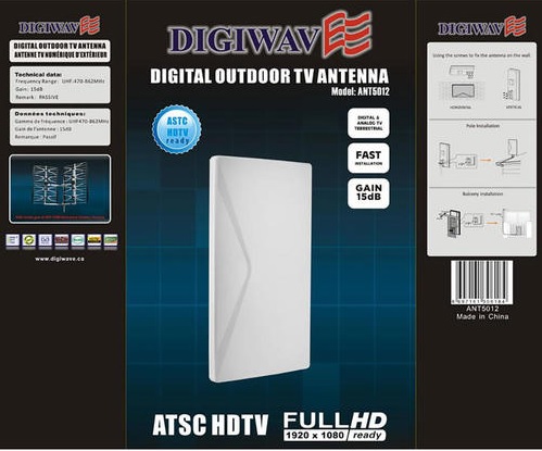 Digiwave ANT5012 Amplified Digital Outdoor TV Antenna 15dB - Click Image to Close