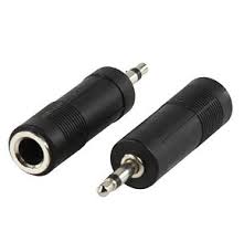 3.5mm Mono Plug (M) to 6.35mm (1/4 Inch) Stereo Jack (F) Adapter