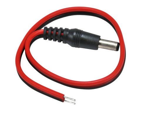 DC Power Pigtail Male Barrel Plug Connection Kit 5.5mm 2.1mm