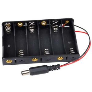 6 x AA Battery Case Holder With DC 2.1mm Barrel Power Jack