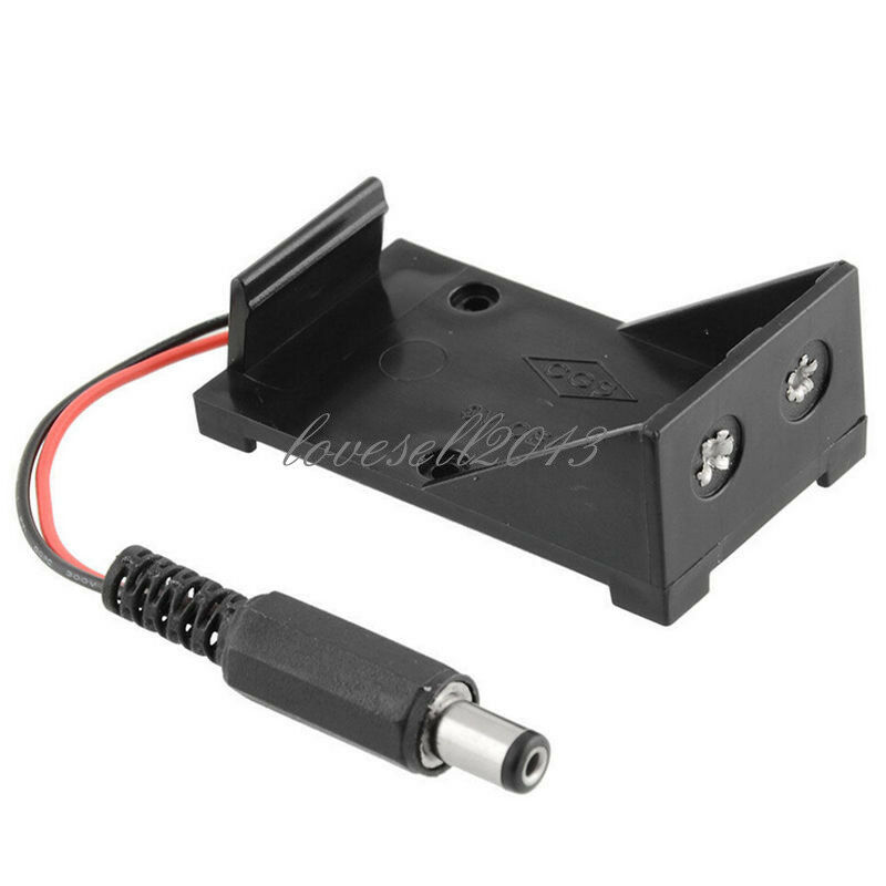 9V Battery Holder Box Case Wire Plug 5.5*2.1mm for Arduino UNO R