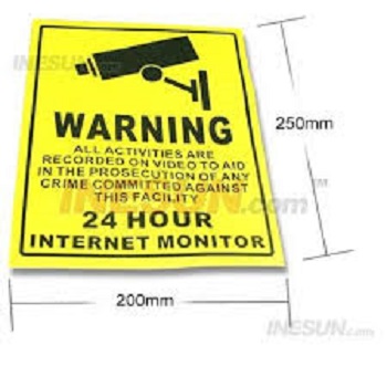 Weatherproof Surveillance Camera Warning Sign 250x200