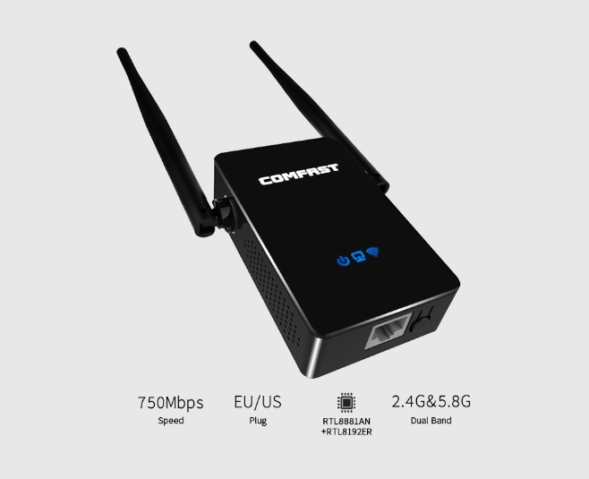 3 in 1 Dual Band 750Mbps Comfast Wireless WIFI Repater Router
