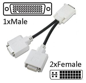DMS-59(M) to DVI Splitter Adapter(F) Cable for Dual Monitor