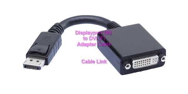 DisplayPort DP (M) to DVI (F) Converter Adapter Cable - Click Image to Close