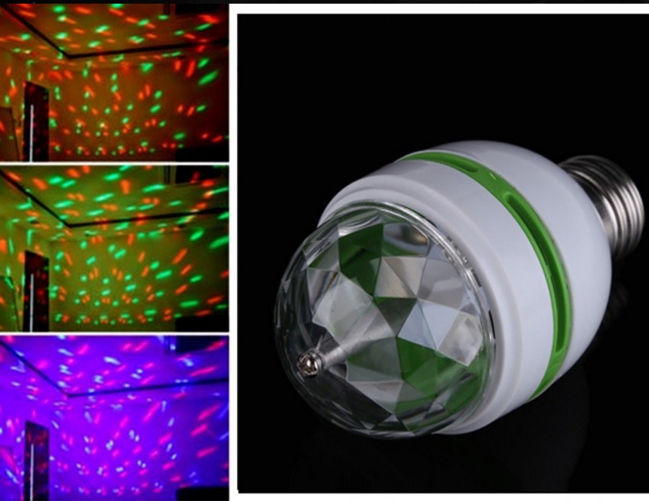 E27 3W Colorful Rotate RGB LED Bulb Stage Light Lamp - Click Image to Close