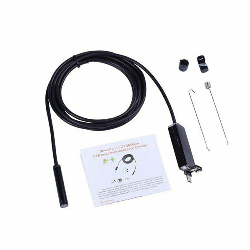 2 in 1 (USB Micro-USB) Endoscope Camera Cable Computer and Andro