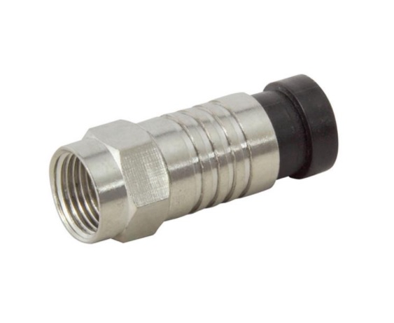 F Type Dual Shield RG6 Coax Compression Crimping On Connector