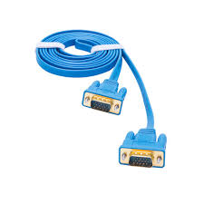15ft Flat VGA Monitor Cable in Blue - Click Image to Close
