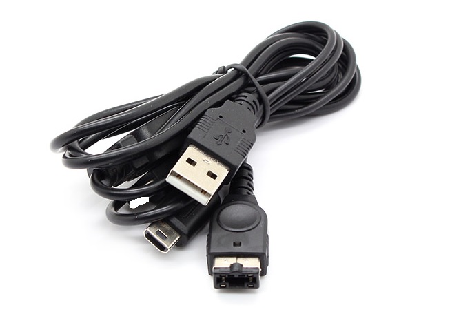 2 In 1 USB Charging Cable for Nintendo DS Lite and GBA