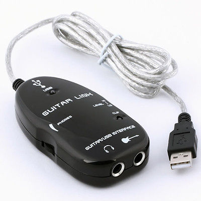 Electric Guitar to USB Interface Audio Link Cable Mac PC Record - Click Image to Close