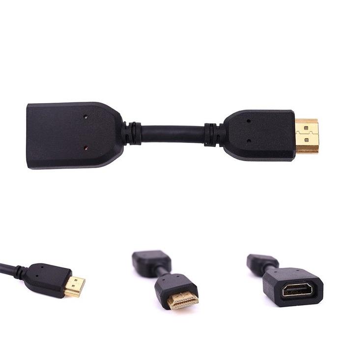 Heavy Duty HDMI Port Saver Extension Adapter Cable 11cm