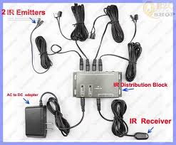 IR Repeater System Kit Hidden IR Extender 8 Emitter 1 Receiver - Click Image to Close
