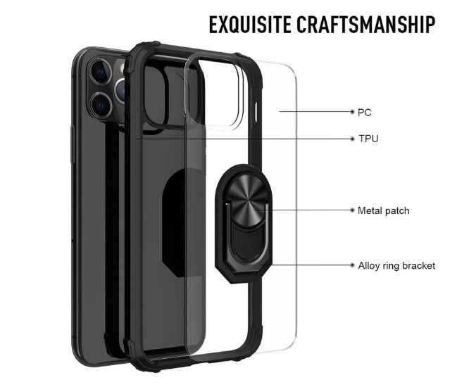 Shockproof Bumper Magnetic Ring Holder Stand Case for iPhone 11