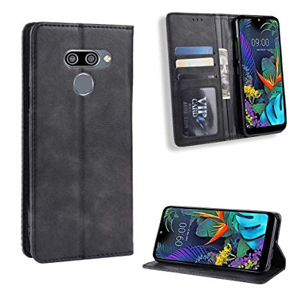 Wallet Folio Flip Stand Leather Case for LG Q60