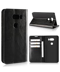 V30 Wallet Folio Flip Stand Leather Case for LG V30