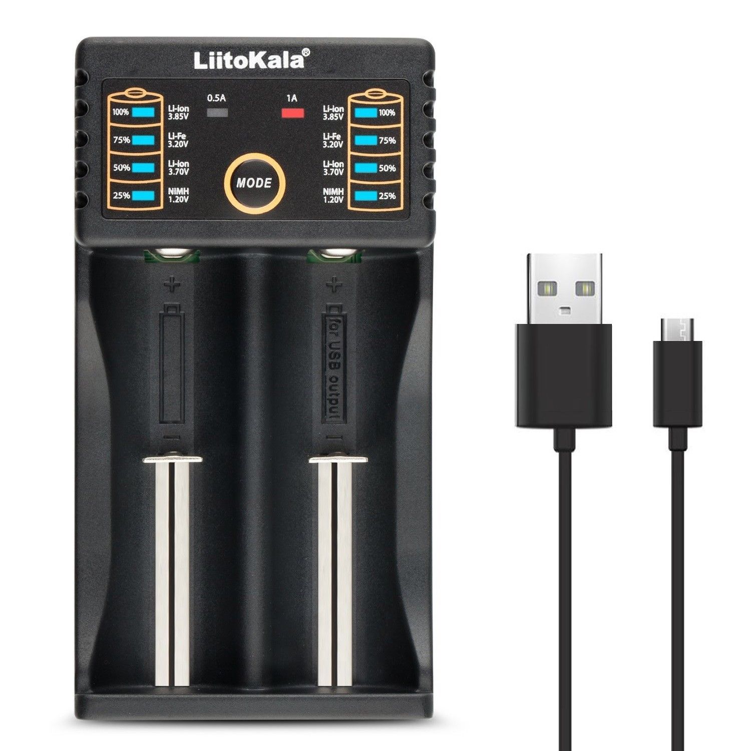 Smart Double Battery USB Charger for NiMh Li-ion Li-Fe 18650 185