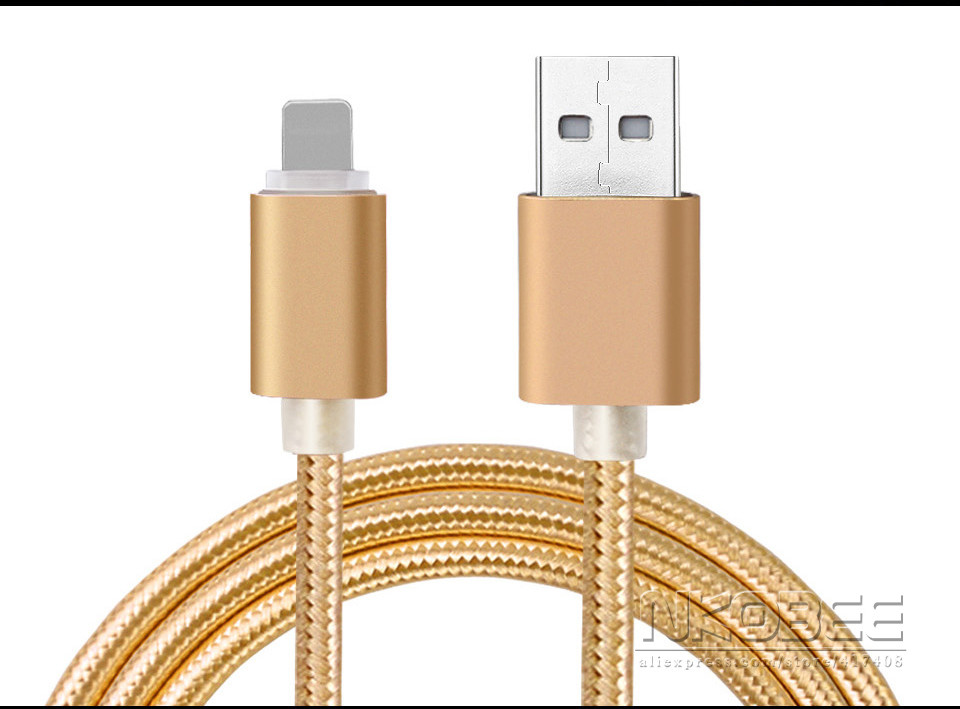 8 pin lightning to USB Data and Charging cable Metal Braided