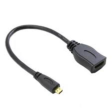 Micro HDMI (M) Type D to HDMI (F) Port Saver Adapter Cable 20cm - Click Image to Close
