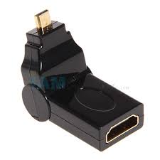 Micro HDMI(M) to HDMI(F) 180 degree Rotating Swivel Adapter