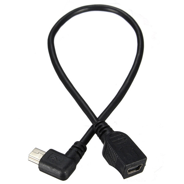 Mini USB 5Pin 90 Degree Left Angled Extension Cable GPS
