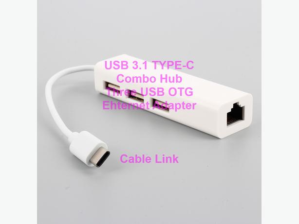 USB-C USB 3.1 Type C to USB Combo HUB With RJ45 Lan Adapter