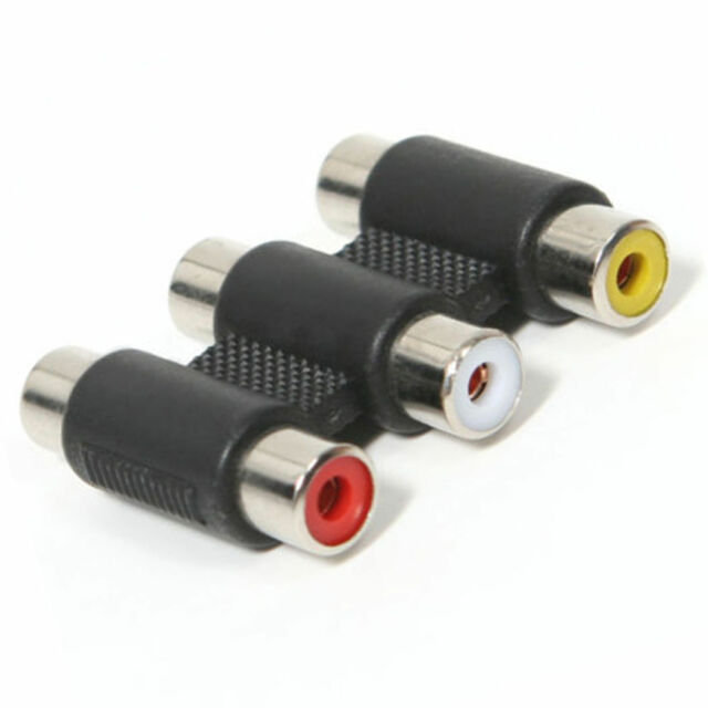 3 RCA(F) to 3 RCA(F) Adapter Coupler