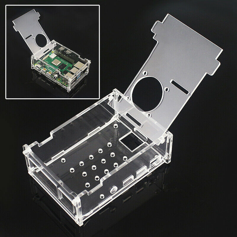 Open Concept Transparent Acrylic Case Raspberry Pi 4 B - Click Image to Close