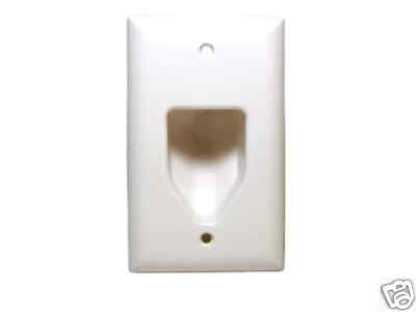 Recessed Wall Plate White 1 Gang