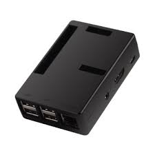 Case ABS Black Case (2 pieces with Wall Mount Socket) For Pi 2 3