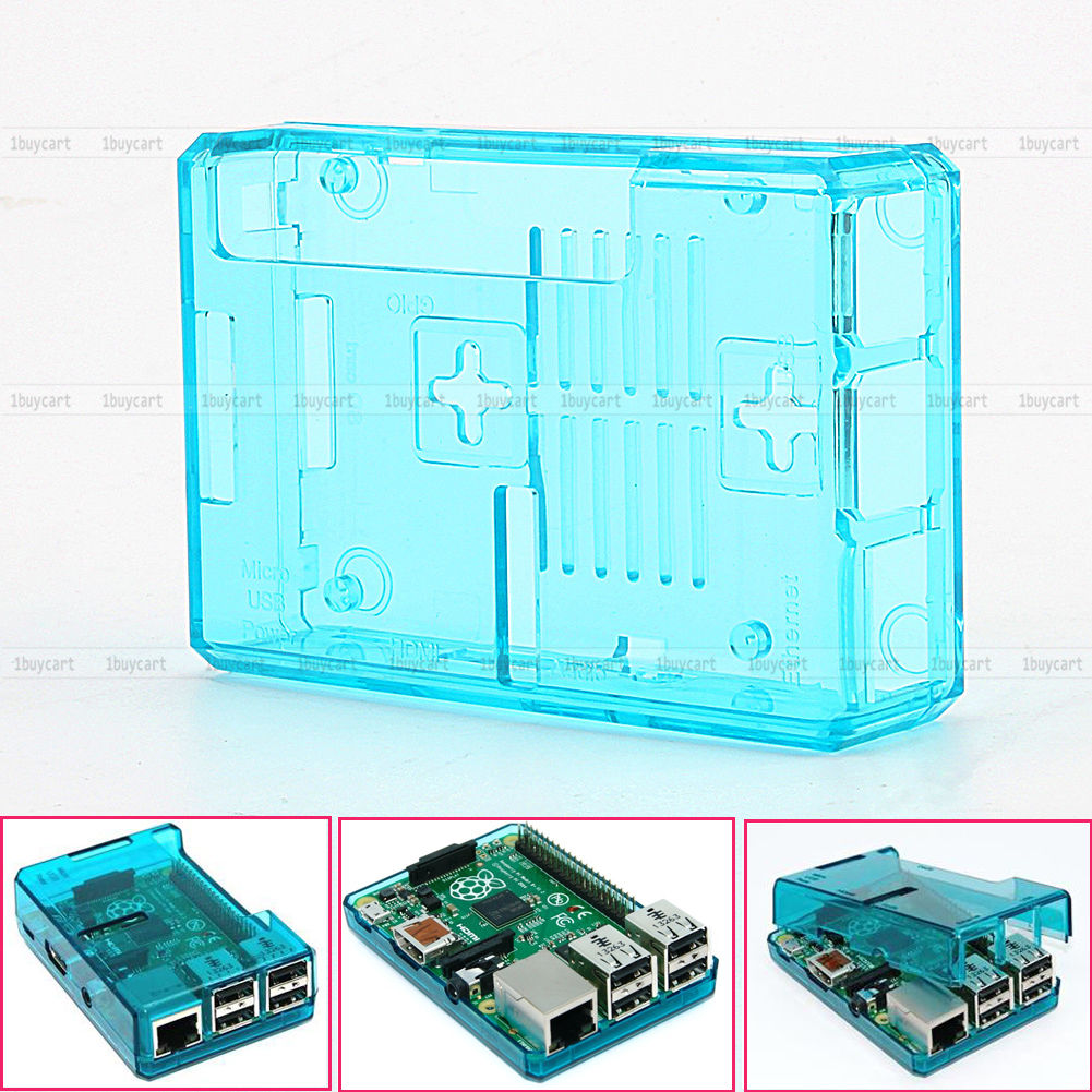 Case Blue ABS Transparent Case for Raspberry Pi 2 Pi 3