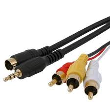 S-Video|3.5mm Stereo to Composite RCA Combo Cable 6ft
