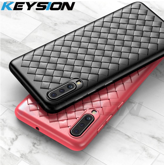 Luxury Rattan Grid Weaving TPU Shockproof Case for Samsung A70