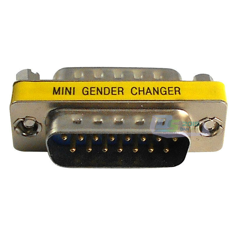 DA-15 DB-15 M/M Coupler Adapter Gender Changer