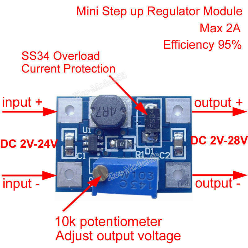 DC To DC Step Up Adjustable Power Supply Converter Module