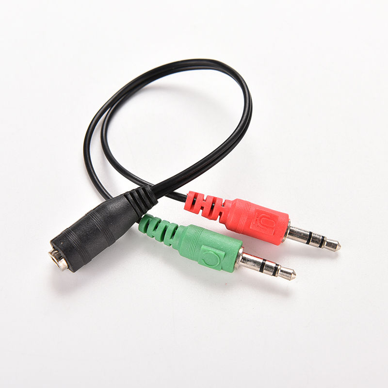 TRRS 3.5mm F to Dual 3.5mm M (headset/earphone+mic) Splitter - Click Image to Close