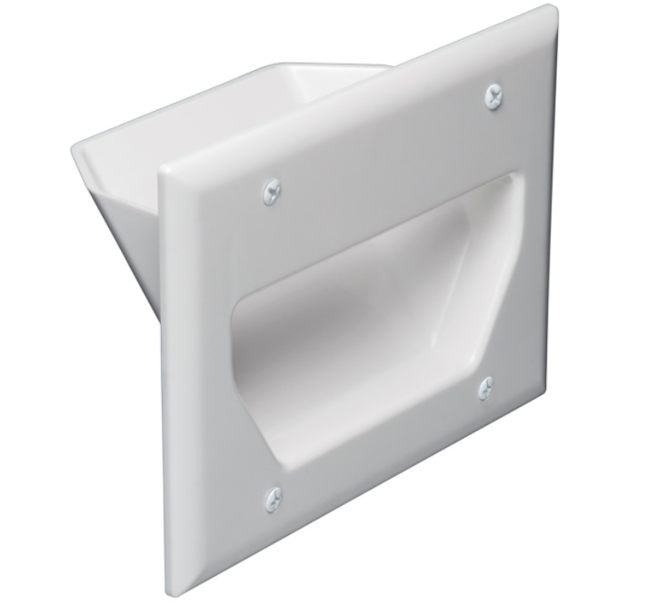 Recessed Wall Plate White 3 Gang