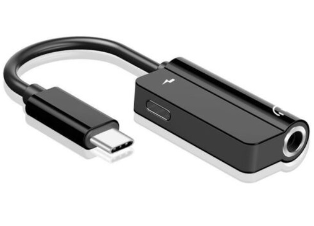 USB Type-C 2 in 1 Headphone Audio and Charging Adapter Splitter