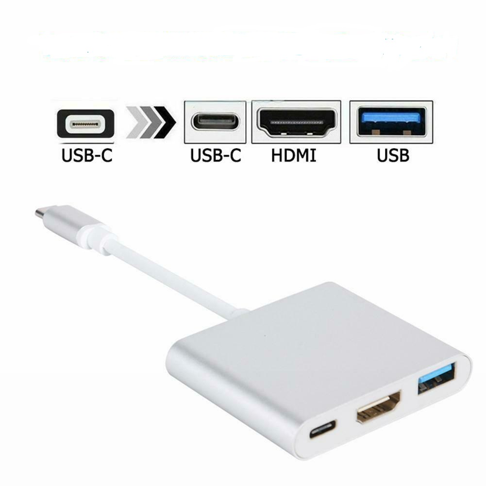 3 In 1 USB 3.1 Type-C Gen 2 Thunderbolt 3 to HDMI USB3.0 Type-C