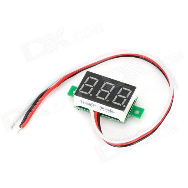 Red LED Panel Voltage Meter 3-Digital 0-100V Voltmeter