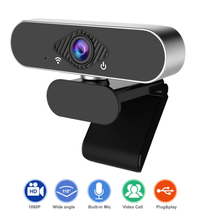 Webcam 1080P Full HD USB Camera Mic Night Vision 5 Layer Lens