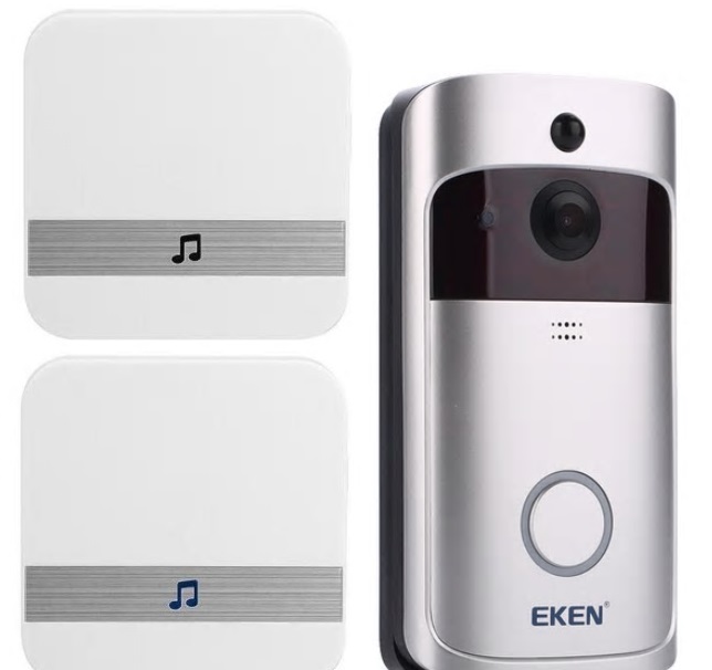 WIFI Doorbell Security Intercom Set (1 Camera Con+2 Chime)
