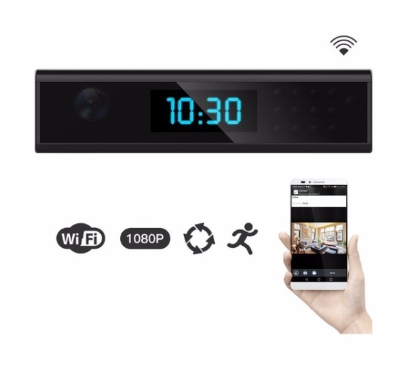 WIFI Clock HD 1080P Night Vision Mini Camera Motion Detect